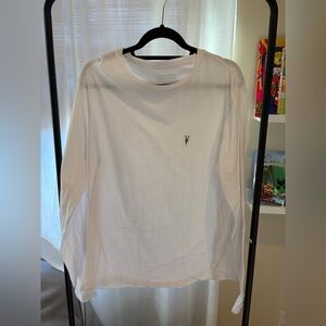 AllSaints White Long Sleeve Shirt XXL